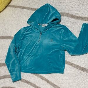 Juicy Couture Teal Velour Hoodie